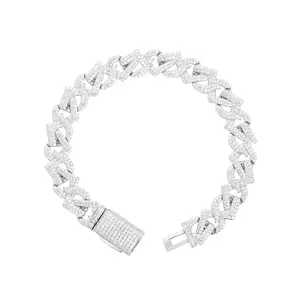 【#CZBHX0441】Cuban Bracelet UCClYO Copper Zircon Bracelet  for Women Men Hip Hop Jewelry Gift summervibes
