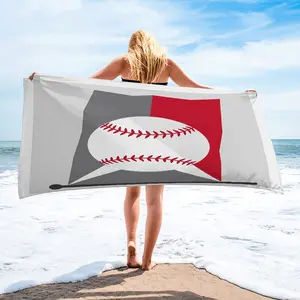 Baseball-themed printed beach towel—soft and quick-drying, perfect for beach trips, camping, and summer picnics. The ideal gift for baseball fans, perfect for birthdays and graduations.