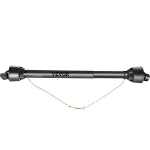 VEVOR PTO Shaft, 1-3/8\" PTO Drive Shaft, 6 Spline Tractor, Round Implement Ends PTO Driveline Shaft, Series 4 Tractor PTO Shaft, 43\"-61\" Brush Hog PTO Shaft Black, for Finish Mower, Rotary Cutter