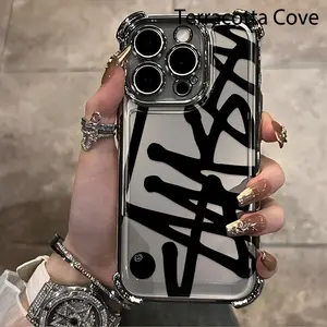 Fashion Hip-Hop Street Style Phone Case for Samsung Galaxy S22FE S23 S24 S22PLUS S23ULTRA S24ULTRA iPhone 16 15 14 13 12 11 Pro Max X XSMAX with Transparent Soft Back Cover, Shockproof