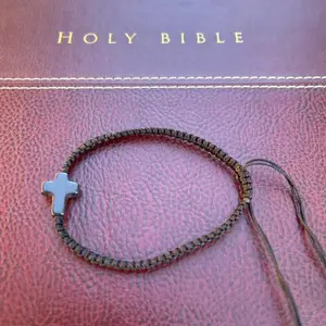 Faith Cross Bracelets - Handcrafted Bracelets with Symbolic Cross, Durable Cord, Adjustable Fit, Available in Various Colors