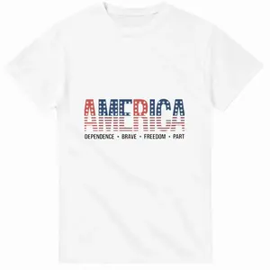 Vintage America 4th of July Shirt, USA Flag Patriotic Graphic Tee SD0