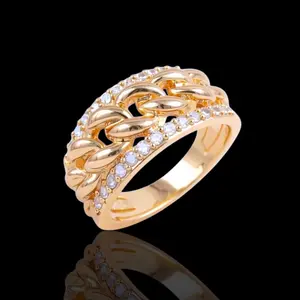 ORO LAMINADO GOLD FILLED GENEVA CURB LINK UNISEX RING