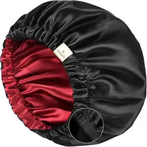 YANIBEST Silk Bonnet Satin Bonnet for Sleeping Women and Men Adjustable Double Layer Hair Bonnet for Curly Braids Hair