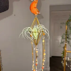 Carnelian Crystal Moon Suncatcher