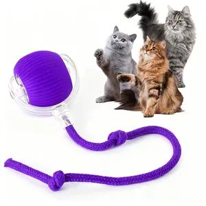 Durable interactive pet toy, suitable for indoor cats. Intelligent automatic chasing ball toy. Upgraded version for quick cat play. Perfect for adult cats tired of indoor life to have fun.