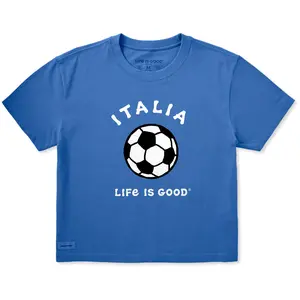 Women's Italia Life is Good Short Sleeve Crusher Boxy Tee