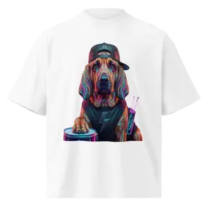 Born to Drum  Neon Dog Oversized Graphic Tee