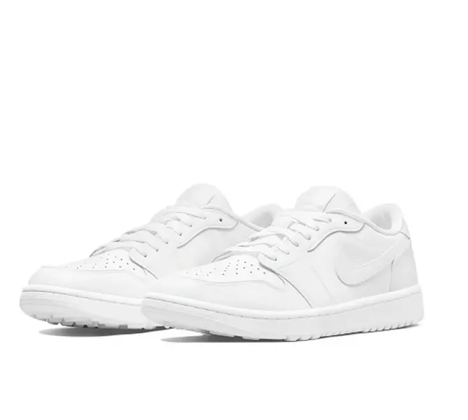 Air Jordan 1 Low Triple White Low Top Sneakers Full White Leather Retro Basketball Shoes Casual Daily Footwear For Men Women