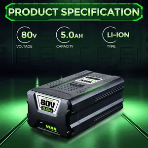 80V 5.0Ah for Greenworks G-MAX Lithium Battery GBA80200 GBA80400 Compatible with Greenworks 80V Max Series Cordless Power Tools