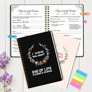 Adult Life's End Planning Workbook, 1 Count Letter To Loved Care Instructions Funeral Wishes Will & Important Documents Planner with Color Index Sticker Notebook Planner