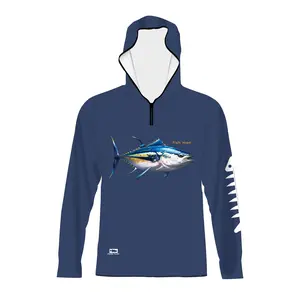 Men's Tuna Print Fishing Hoodie | UPF 50+ Sun Protection Long Sleeve