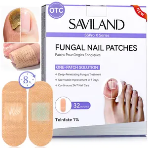 SAVILAND Extra Strength Fungal Nail Patches – 8H Overnight Repair with 1% Tolnaftate. This 32-piece set targets thick, yellow, and damaged nails while you sleep, promoting nail renewal and a clearer, healthier look.