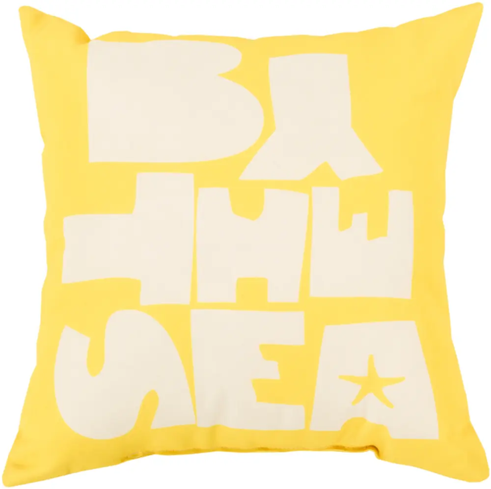 Livabliss RG073-2626 Rain 26 x 26 x 5 in. Throw Pillow, Yellow - Large
