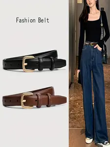The women's golf belt, Pu leather belts, is made of vintage-style glossy PU leather and features a gold buckle. As an accessory, it can enhance the overall look and is perfect for parties, casual wear, weekends. It also makes a great Thanksg