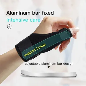 1pcs Medical Wrist Thumb Hand Support Protector Steel Splint Stabiliser Arthritis Carpal Tunnel Wrist Finger Brace Guard Healthcare Ab054-Black