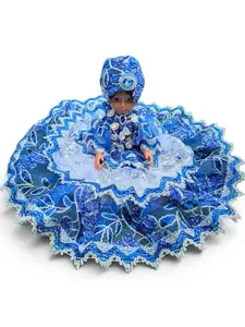 Blue Spiritual Doll / Muñeca Gitana 15" Inch Santeria Orisha Style for Altar Decor, Prayer, Rituals & Spiritual Practice