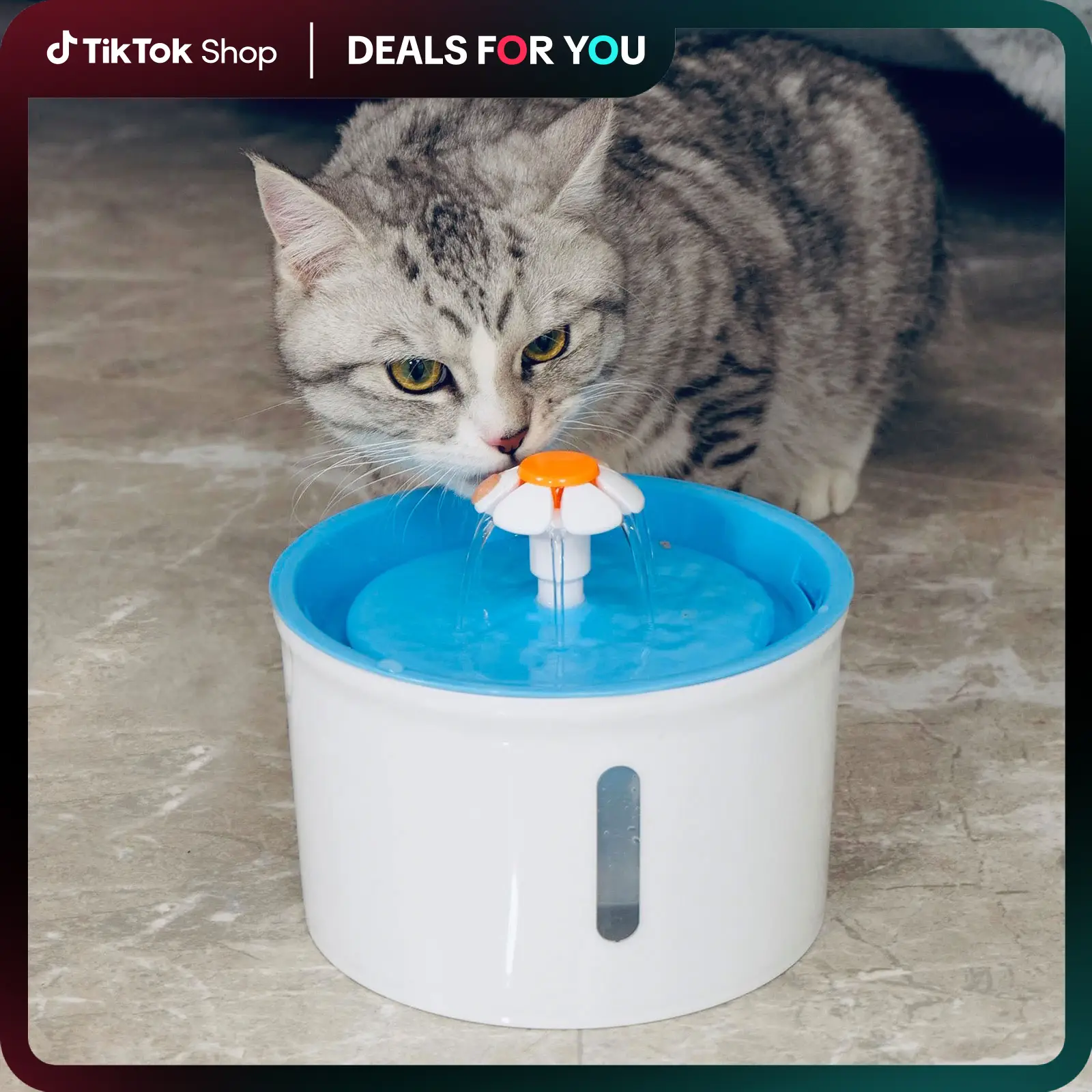 VAGAVA Cat Water Fountain, 1.6L/56oz BPA-Free Automatic Pet Drinking Fountain with Ultra Quiet Pump & Visible Water Level, Perfect Gift for Cats.