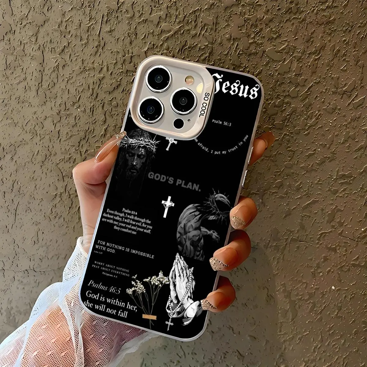 Multi-color Faith Jesus Cross Pattern Mobile Phone Case for iPhone 17 16 15  14 13 12 11 Pro Max Plus Luxury Shockproof Protection Back Cover - TikTok  Shop