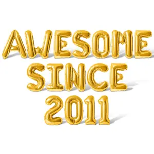 Letter & Number Balloons - AWESOME SINCE 2011 16" Inch Alphabet Letters Foil Mylar Balloon Birthday Party Banner