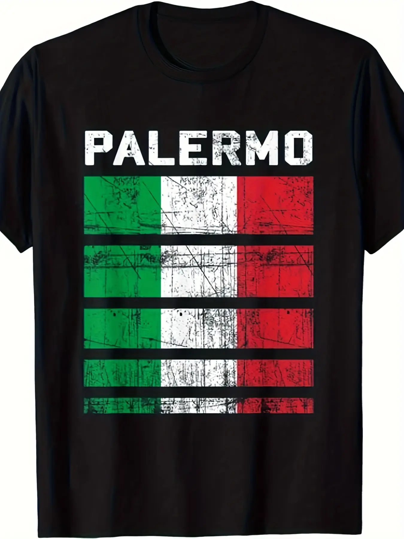 NEW Palermo Sicily Sicilian Italian Flag Italy Tee unisex soft cotton short sleeve t shirt, vintage graphic casual tee for men women teens, perfect birthday holiday gift for camping travel gym daily street  wear