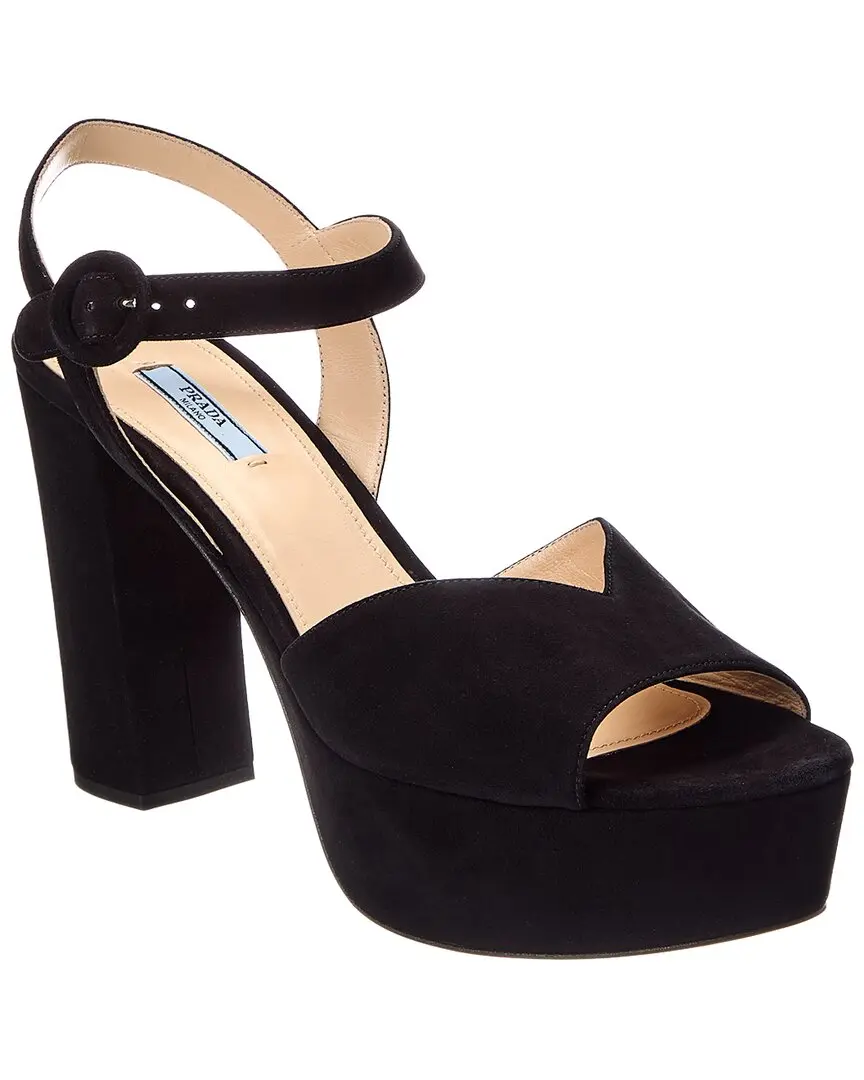 Prada 105 Platform Suede Sandal