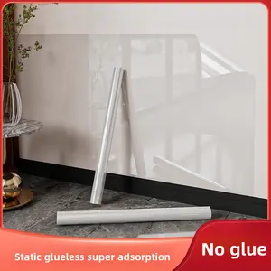 23.6in*196.8in，Clear Static Wall Protector Film, Self-Adhesive No Residue Peel and Stick Wall Covering, Waterproof Oil-Proof Transparent Wall Protector for Painted Walls, Door, Cabinet, Furniture Protection