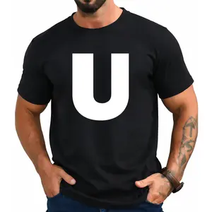 Letter U Capital Alphabet Monogram Initial T-Shirt