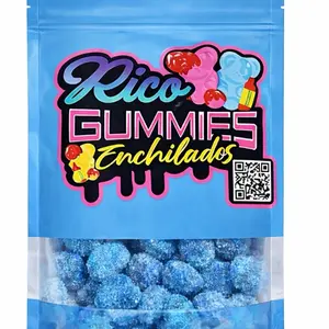 Sour blue Razz Gushers Candy Snack