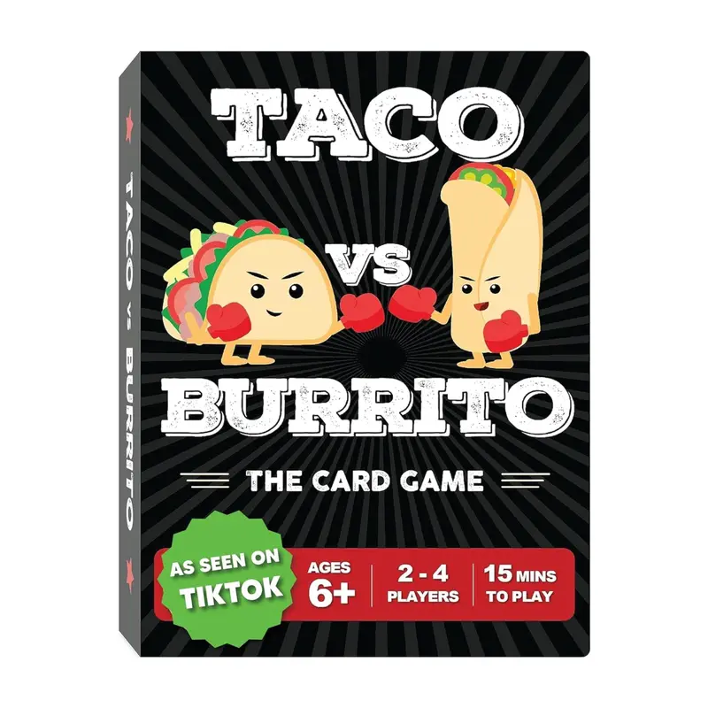 Taco vs Burrito - The Wildly Popular Surprisingly Strategic Card Game Created by a 7 Year Old - 5 Ways to Play - a Family-Friendly Party Game for Kids, Teens & Adults