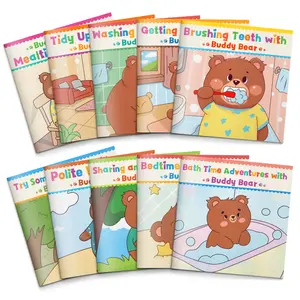 Buddy Bear Early English Literacy Book — Daily Habits Stories for Phonics, Vocabulary & Read-Aloud Practice