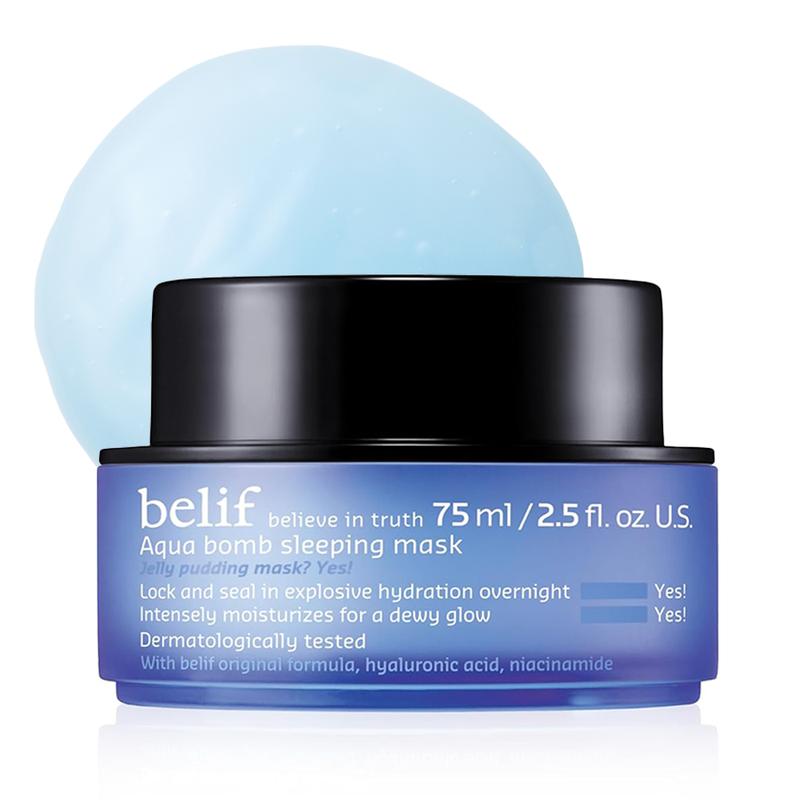 belif Vitamin E Jelly Overnight Mask – Hydrating & Plumping Face Moisturizer with Red Algae & Jojoba Oil, Deep Repair for Glass Skin, Korean Sleeping Mask for Intense Hydration & Radiance, 2.53 fl oz, comfort, skincare, moisture, moisturizing, skin repair