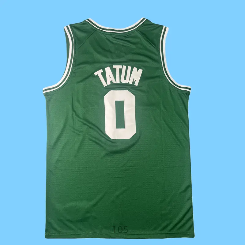 Jayson Tatum Men's Classic-Design Sleeveless stitched Basketball Jerseys green shirt