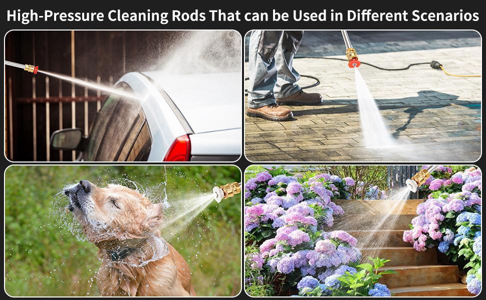 【FaddishDeal】Jet Nozzle Power Washer for Garden Hose, Includes 2 High-Pressure Nozzles and Quick Connectors | Hydro Jet High Pressure Washer Tools.