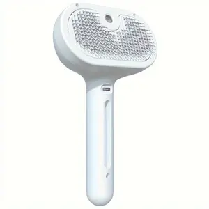 2-in-1 Mist Spray Pet Brush - Moisturizing, Deshedding & Coat Softening Tool with Effective Cleaning and Hydration Features Comb For Pet Rechargeable Steam
