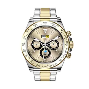 AIVEILE Men Smart Watch for Android iOS, Bluetooth Calls Voice Chat with Heart Rate/Sleep Monitor Fitness Tracker, 1.3" Full Touch Screen IP67 Waterproof Stainless Steel Activity Tracker for