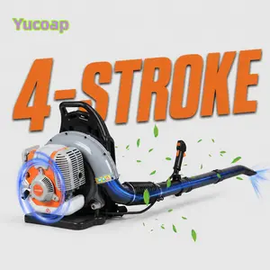 Yucoap 76.5cc 4-Stroke Backpack Gas Leaf Blower, Low Noise Quick Start High Velocity Snow Blower for Yard & Garden upside