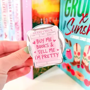 Cute Bookish Phone Grip, Buy Me Books and Tell Me Im Pretty grip, Kindle Accessory, Kindle Grip, Bookish Gift for Her
