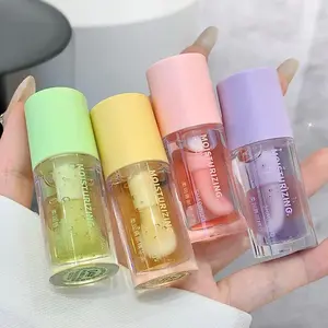 Moisturizing Lip Oil Set, 4 Counts/set Hydrating & Nourishing Lip Serum, Plumping Lip Care Product for Women & Girls Daily Use