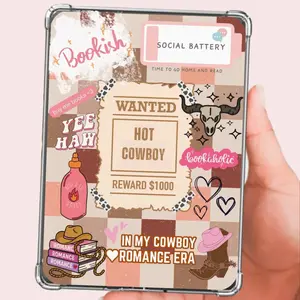 Cowboy Romance Kindle Insert - Stylish Protection for Kindle Basic, Paperwhite 2022-2024, Oasis, Scribe, Colorsoft Models - Elevate Your Reading Experience