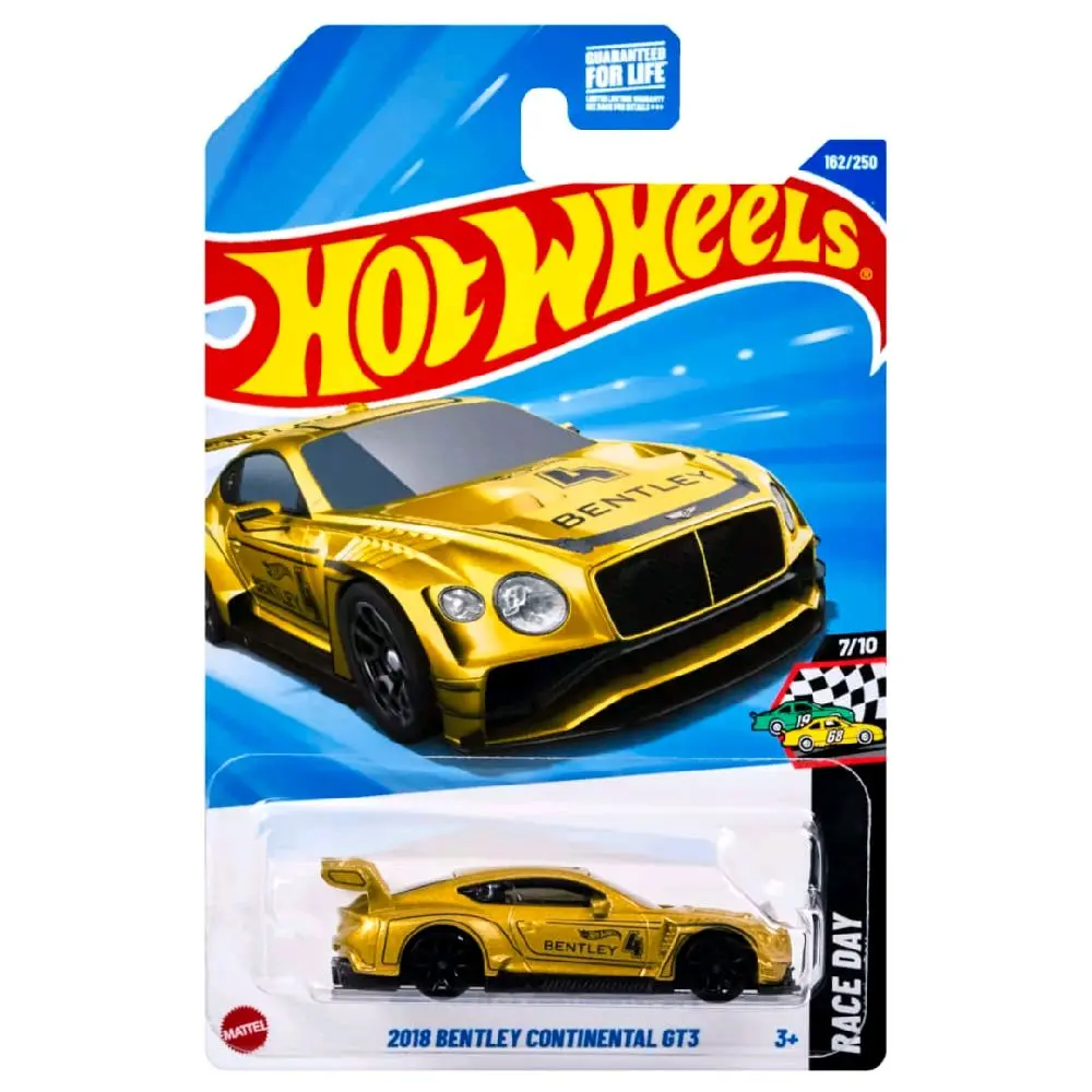 2025 Hot Wheels #162 HW Race Day 7/10 18 BENTLEY CONTINENTAL GT3 Gold