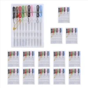 14 Boxes Mini Quick Fix Sewing Kit Easy Pre Threaded Needle Kit Basic Personal Sewing Kit Plastic Threaded Needle Holder