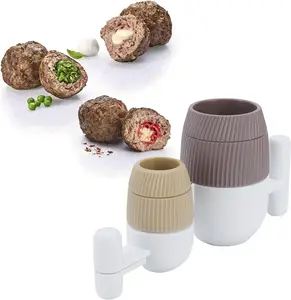 Non-Stick Stuffed Meatball Maker Molds - Includes Small & Large Molds for Evenly Sized 1.5” and 2.3” Meatballs - Multi-Purpose Kitchen Utensil