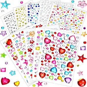 Shiny Gem Stickers, Colorful Cute Self-Adhesive Decorative Stickers, DIY Craft Decoration Accessories, for Phone Cases, Vases, Picture Frames, Greeting Cards