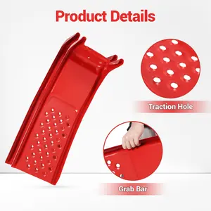 Heavy Duty Steel Car Ramps - 2 Pack, 8000 lbs Capacity Each, 8 Inch Lift Height - For Car & Truck Maintenance, Repairs, Oil Changes - Anti-Slip, Home Garage Workshop