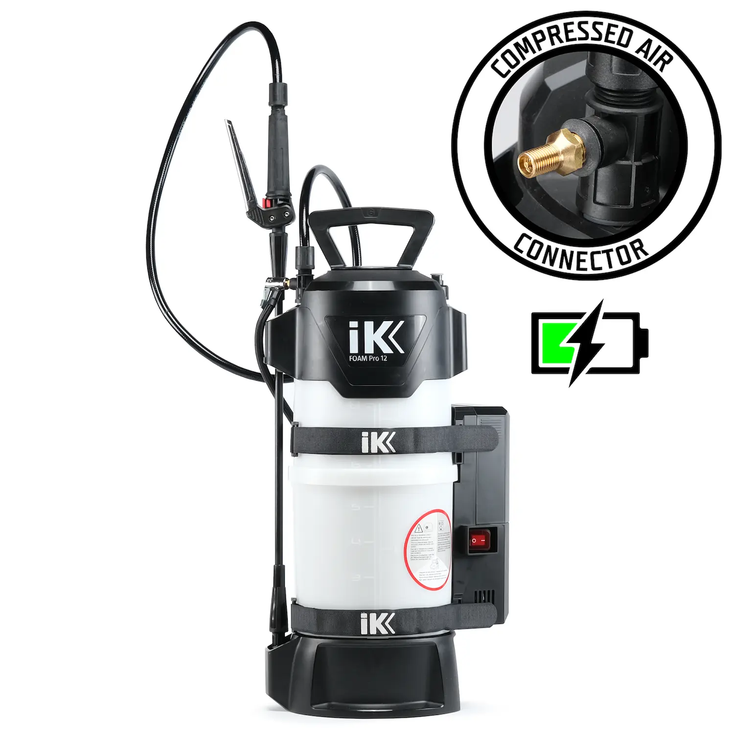 iK E Foam Pro 12 with Battery Powered Air Compressor