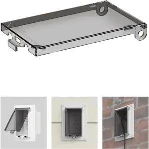 Type 3r Enclosure Cover, DBVC-1 Outdoor Outlet Cover for Wet Locations (Vertical), Electrical Box Replacement Cover for DBVR1C/DBVS1C/60VC in Box Electrical Outlet Box - Clear(1-Pack)