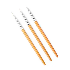 3 Pieces Detail Nail Brush, Nail Art Liner Brush, Nail Gel Painting Design Tool