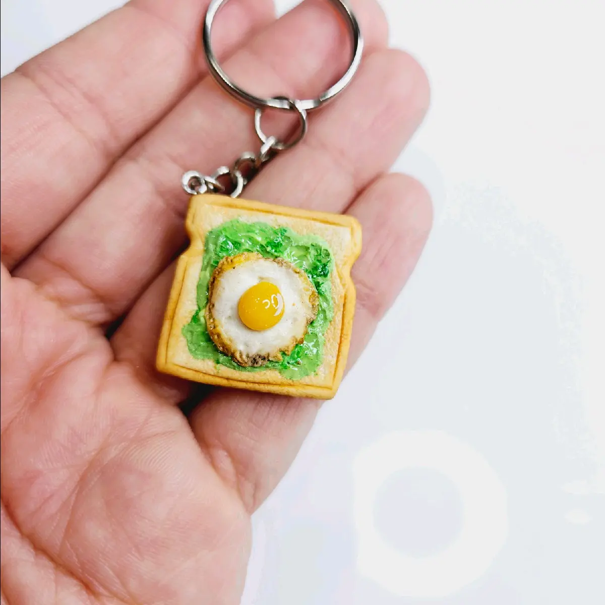 Avocado egg toast keychain