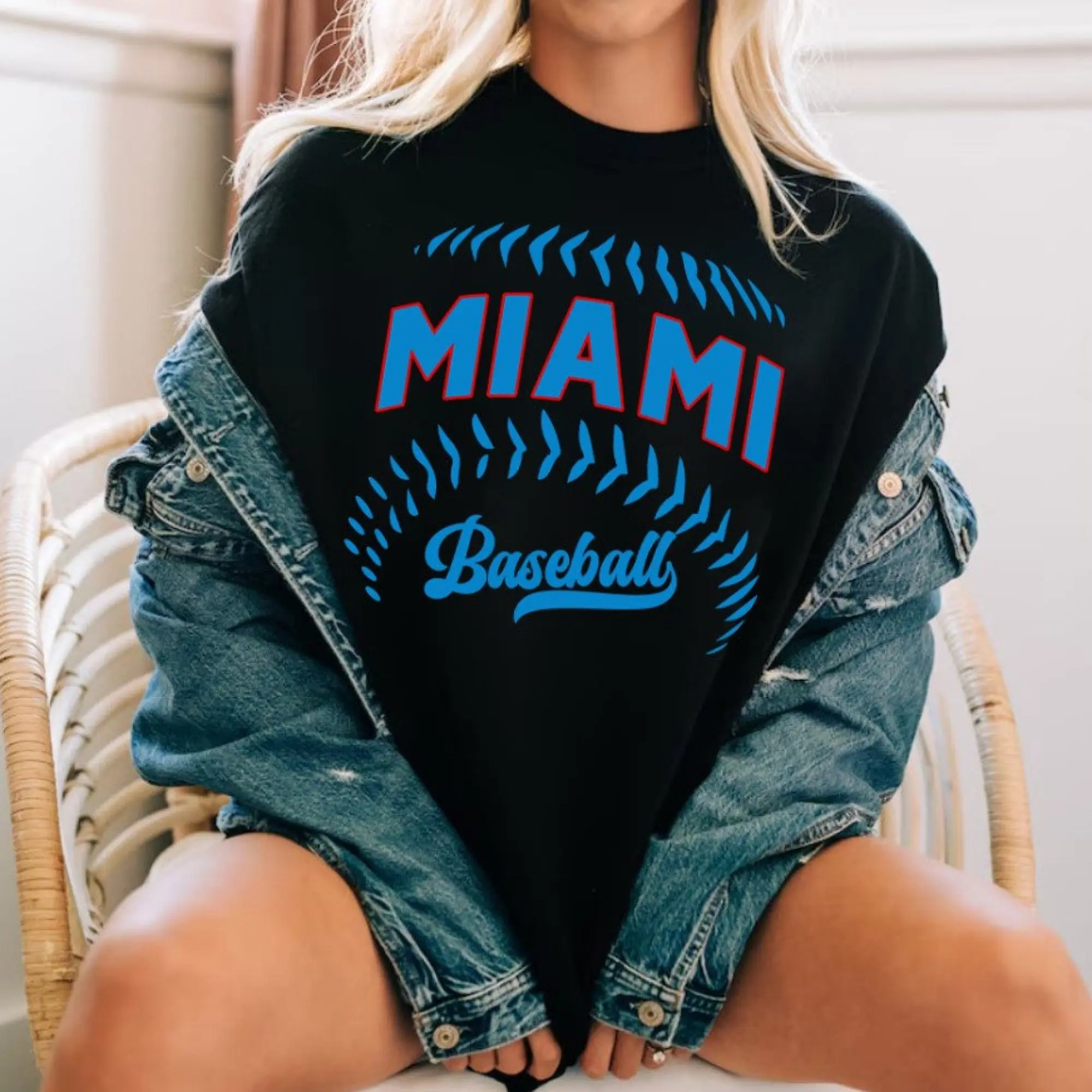 Miami Baseball Minimalist Style Comfort Color Vintage Tshirt, Miami Baseball Gameday Retro 90s Shirt, Miami Sports Tee, For Her, For Him tna3s6hac665